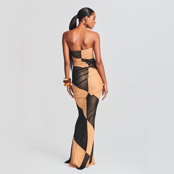 Retrofete Ford dress in Black/Nude is a size L - Picture 3 of 4